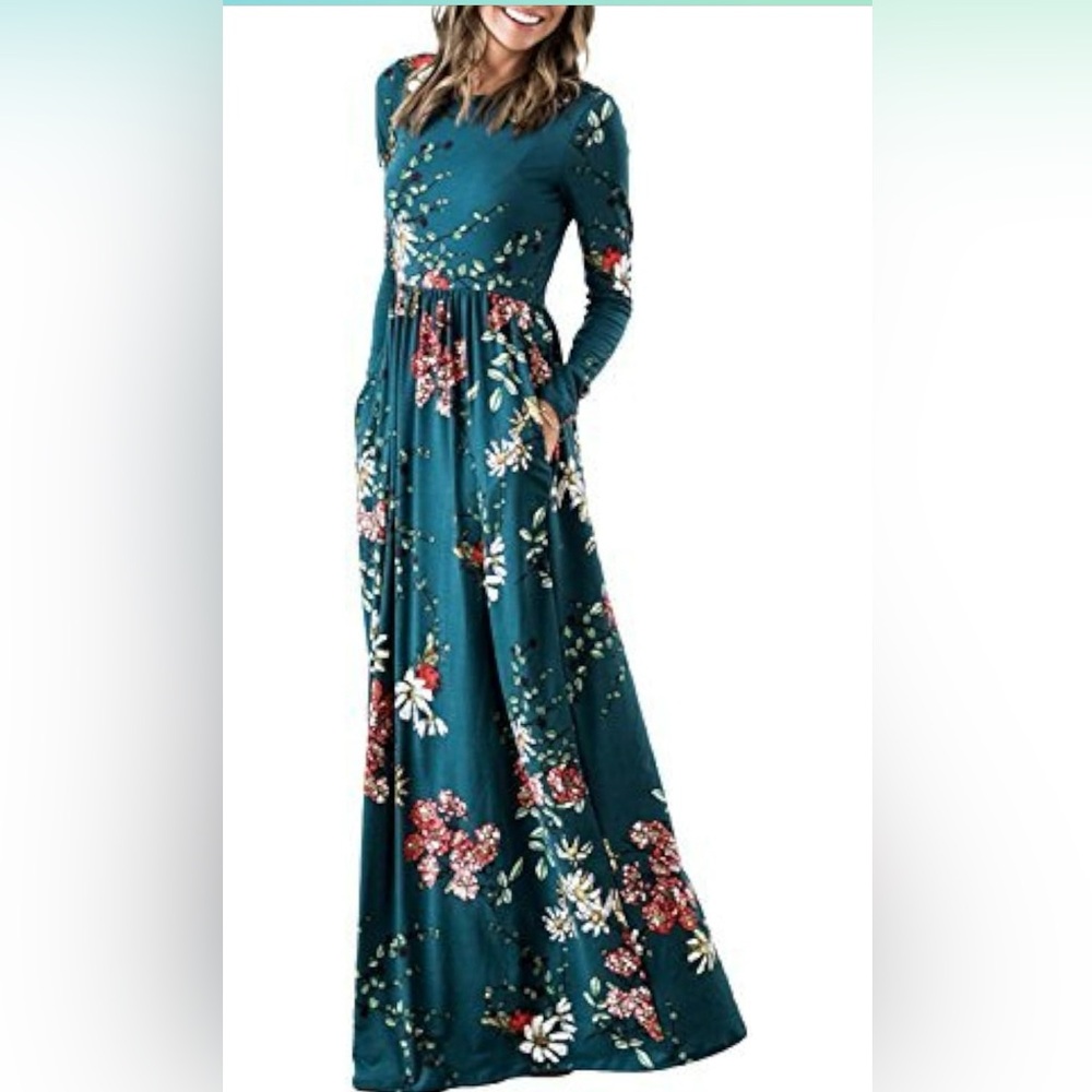 Zesica size S 3/4 sleeve fall maxi dress
